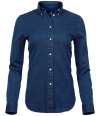 T4003 4003 Tee Jays Ladies Long Sleeve Casual Twill Shirt Indigo colour image